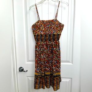 Oleg Cassini Spaghetti Strap Floral Mini Dress